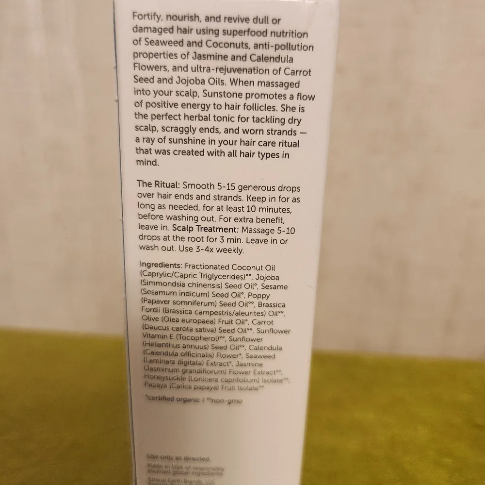 NIB Earth Harbor Sunstone‎ hair elixer